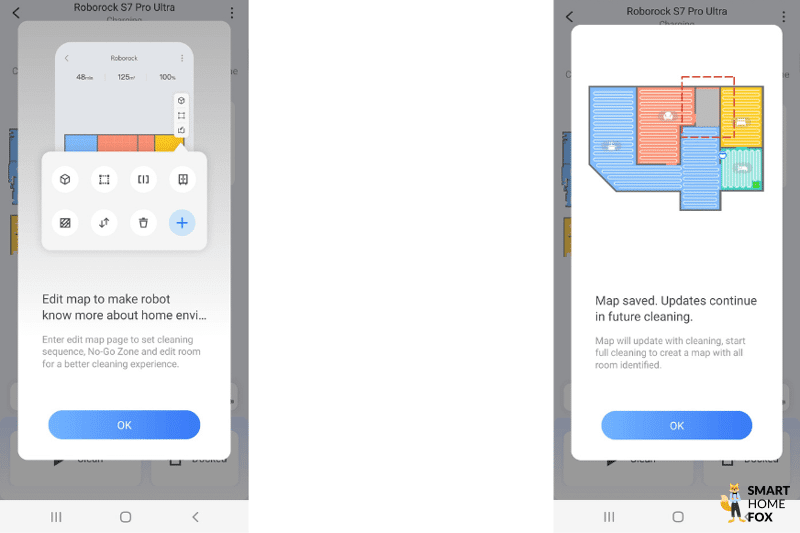 Карта вашего дома, редактируемая в приложении Roborock S7 Pro Ultra App